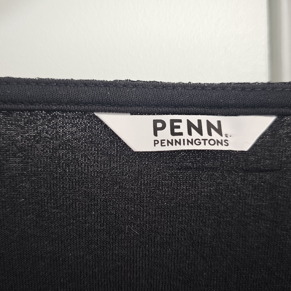 Penningtons BLACK Long-Sleeve Black V-Neck Knit Top Metallic Fibers Size 2X - Picture 9 of 11